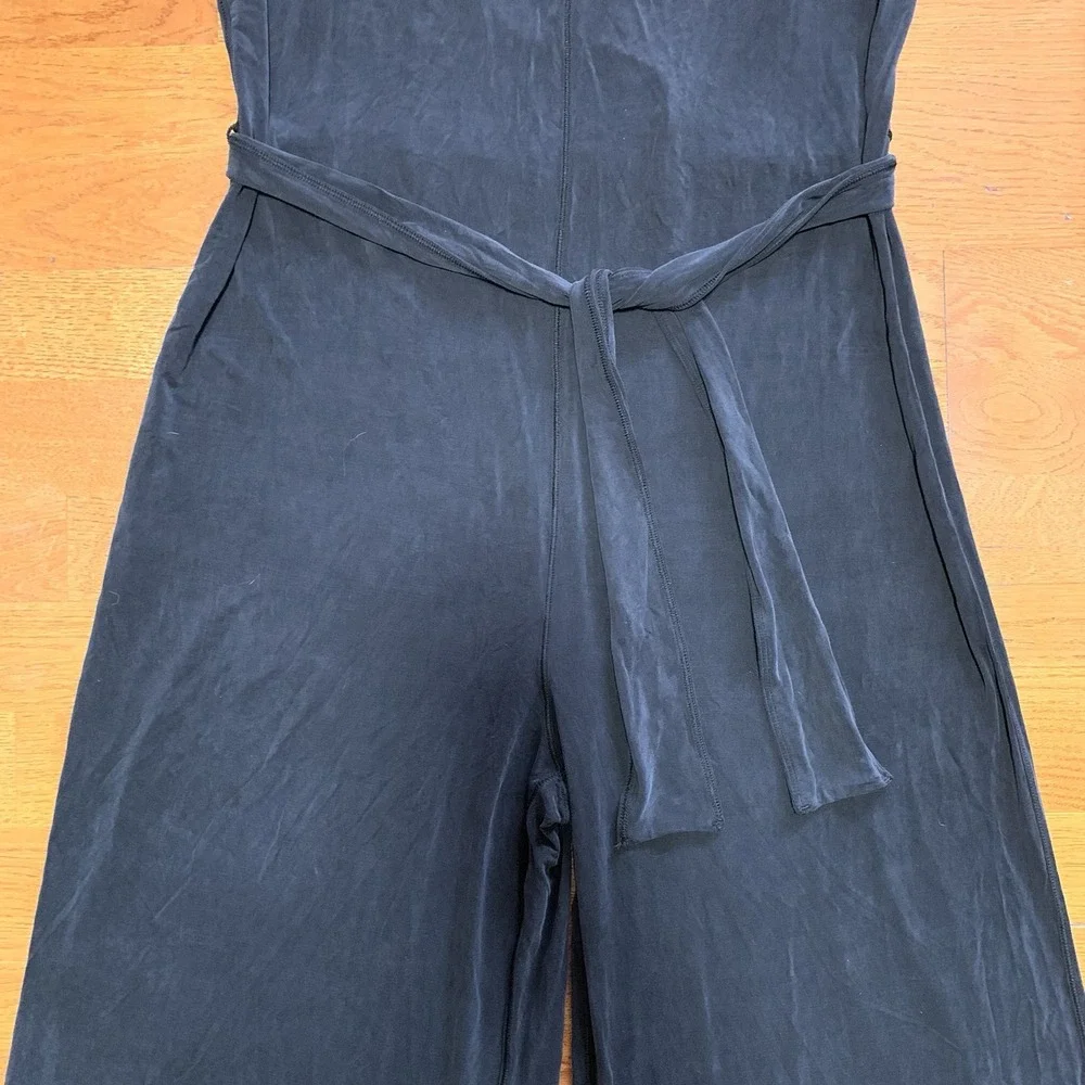 Lululemon Principal Dancer Black Jumpsuit Comfy Size 6 Wide Leg Belted Boho - Picture 5 of 16
